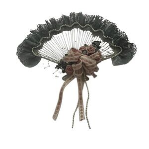Decorative Lace, Floral and Beaded Hand Fan